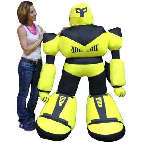 giant stuffed robot 5 feet tall enormous soft yellow robo plush 60 inches