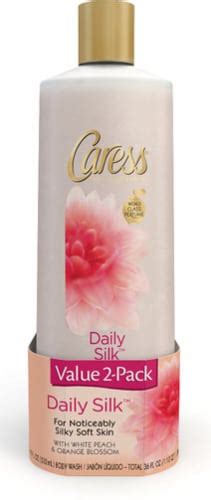 Caress Daily Silk With White Peach And Orange Blossom Body Wash Twin Pack