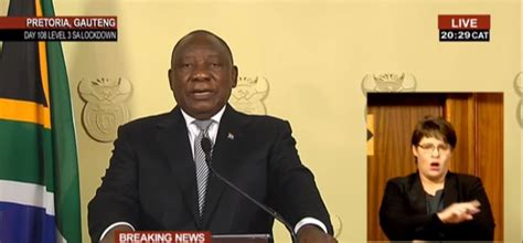 President cyril ramaphosa.picture henk kruger/african news agency (ana) sa moves back to level 2 lockdown: PRESIDENT CYRIL RAMAPHOSA SPEECH: NATIONAL CORONAVIRUS ...