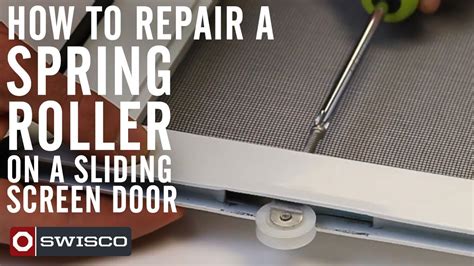 How to repair a spring roller on a sliding screen door - YouTube