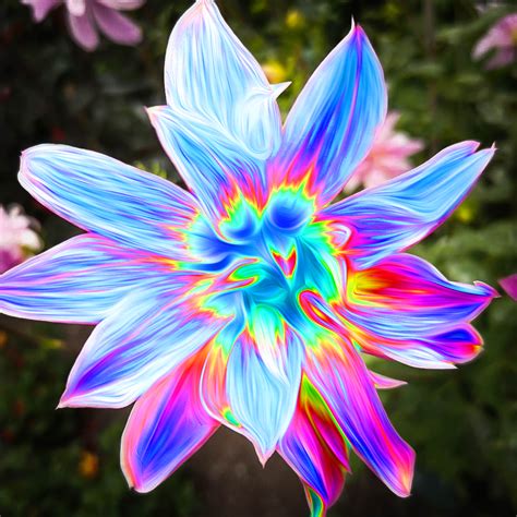 Psychedelic Flower Digital 1080x1080 Rart