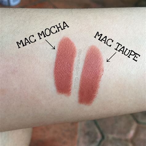 Mac Mocha Satin Vs Mac Taupe Matte Lipstick Mocha Is More Peachy When Applied To The Lips