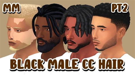 Black Male Hair Haul Maxis Match Links Included The Sims 4