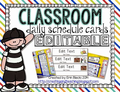 Daily Schedule Cards Creating And Teaching