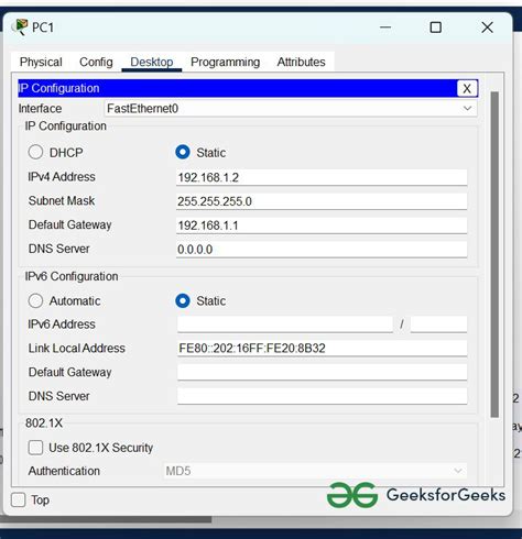 Setting Ip Address Using Gui Geeksforgeeks