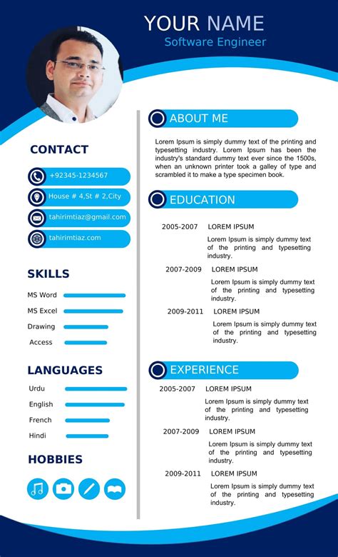 Free Resume Templates For Microsoft Word To Download Doc Pdf