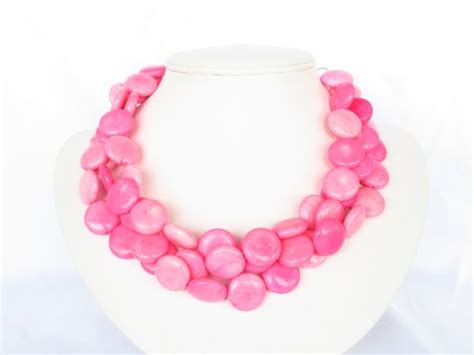 Pink Turquoise Statement Necklace Pink By Wildflowersandgrace