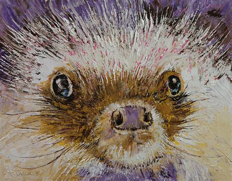Hedgehog Painting By Michael Creese Fine Art America