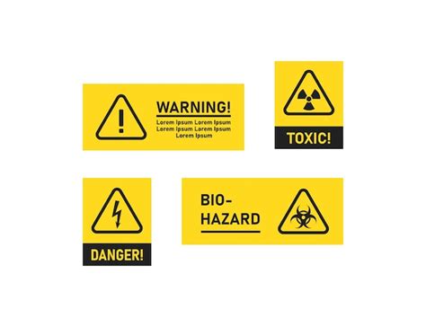 Señal de etiqueta de advertencia icono de peligro de precaución