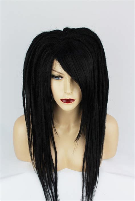Jet Black Full Synthetic Dread Wig Uni Sex One Size Etsy