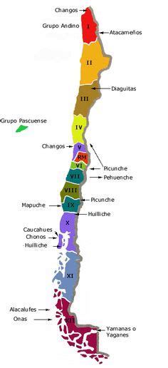Pueblos Indígenas Chilenos Chilean Natives Mapa Chile Chile Playas