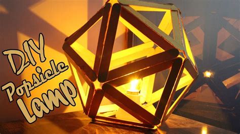 How to make Ice Cream Stick lamp Popsicle stick lamp Diy Home Décor Ideas Table Lamp