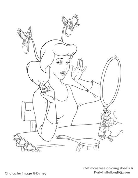 Drawing Cinderella Animation Movies Printable Coloring Pages 23400