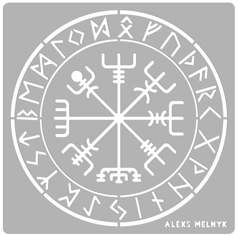 Buy Aleks Melnyk 63 Viking Stencil Rune Symbols Celtic Metal