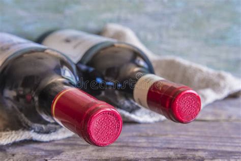 Two Bottles Of Red Wine Stock Image Image Of Rustic 107306667