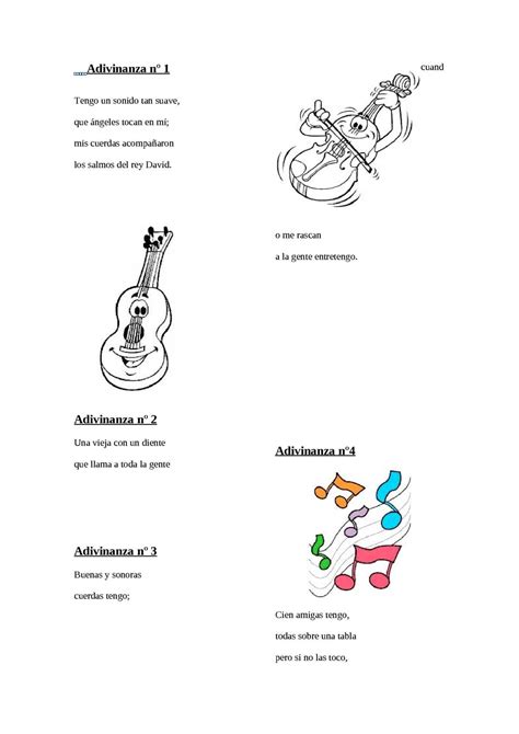 Calaméo Adivinanzas Instrumentos Musicales
