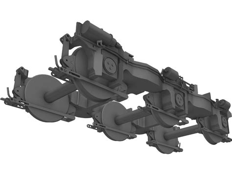 Locomotive Bogie 3 Axle 3d Cad Model Artofit