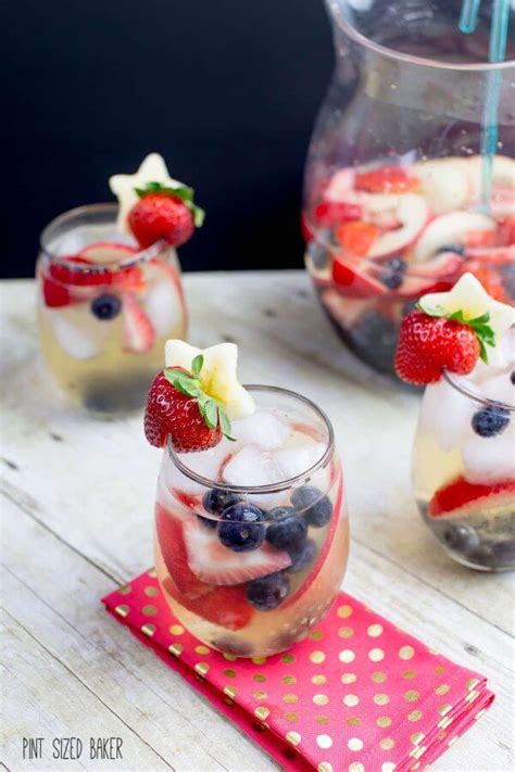 Red White And Blueberry Sangria Recipe Pint Sized Baker