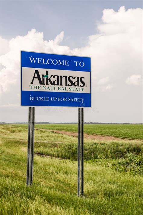 Arkansas Welcome Sign Stock Image Image Of Signs Black 55355997