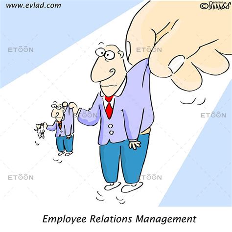 Hand Holding Men Employee Relations Management Etoon Cartoons
