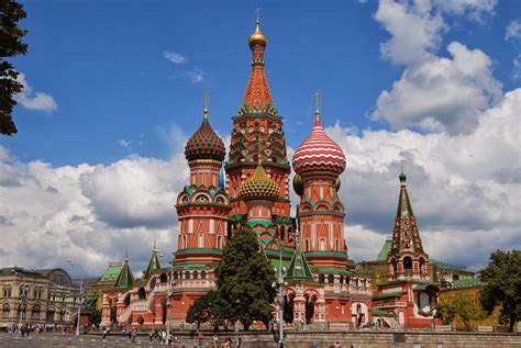 World Visits St Basils Cathedral Church In Russia Moscow