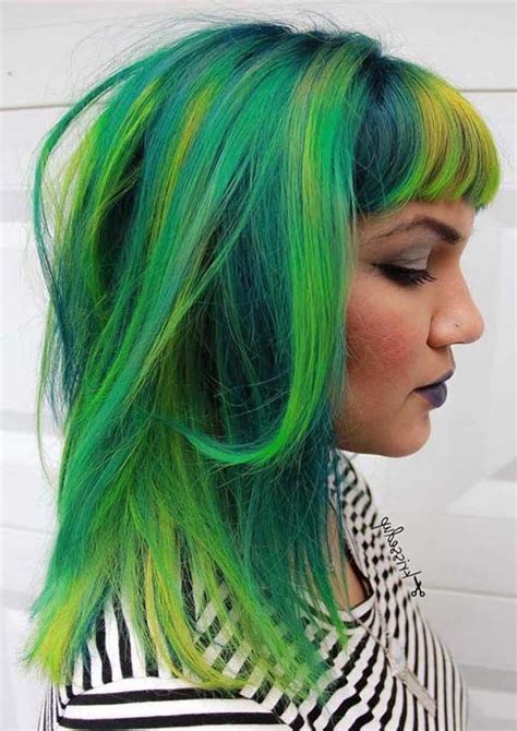 Weve Rounded Up Here The Favorite Trends Of Lime Green Hairstyles And