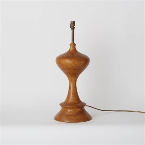 Vintage Hand Turned Wooden Table Lamp Au Bespokebespoke Hand Lamp