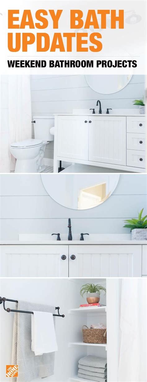 Given the staggeringly high cost of bathroom remodeling, it pays to think outside the box and search for smarter and more economical alternatives. 6 Easy Bathroom Project Ideas You Can Complete in a Weekend | Simple bathroom, Home renovation ...