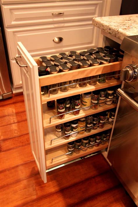 Kitchen : Breathtaking Artwood Cabinets Pull Out Spice Racks Top