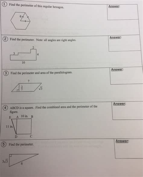 Finding the perimeter of a pentagon is easy; Solved: 1 Find The Perimeter Of This Regular Hexagon 2 Fin ...
