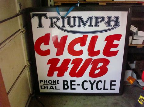 Pin By Bruce Rogers On Motorcycle Signs Triumph Cycle Motor Oil Signs
