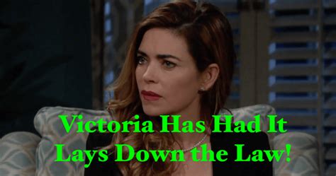 Cbs The Young And The Restless Spoilers Victoria Lays Down The Law
