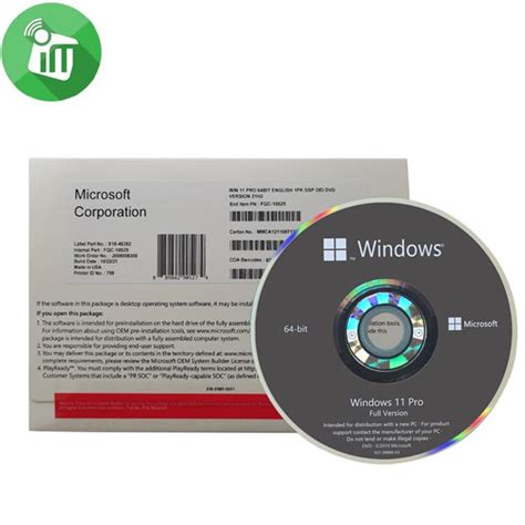 Microsoft Corporation Windows 11 Pro 64bit Eng Intl 1pk Dsp Oei Dvd