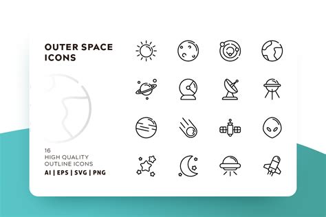 Outer Space Icon Pack Graphic By Goodwarestd · Creative Fabrica