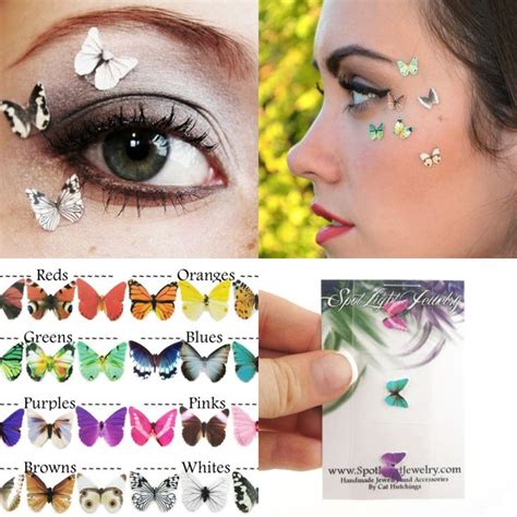 Butterfly Face Stickers Makeup Eye Makeup Stickers Etsy Face