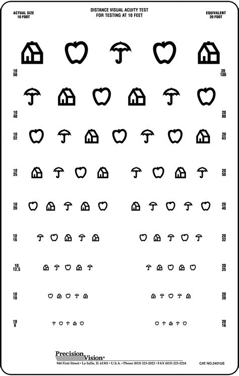 House Apple Umbrella Translucent Vision Chart Precision Vision