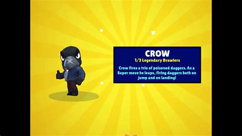 Crow jumps into the air and throws 14 daggers radially that spread out as they travel. Brawl stars crow çıkma şekli - YouTube