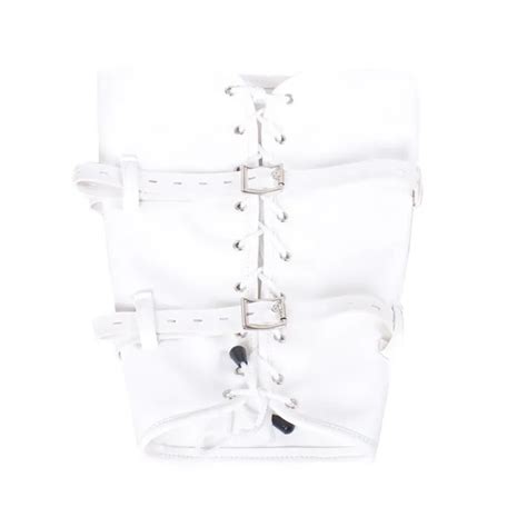 White Pu Leather Sex Bondage Straps Leg Restraint Harness Sex Binder Restraint Leg Ankle Adult