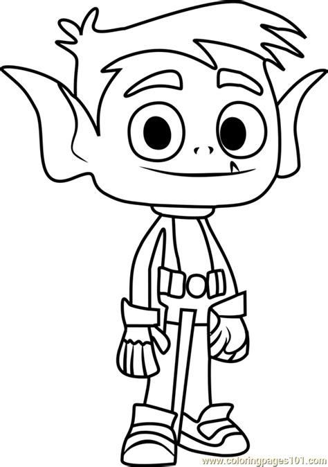 Image Result For Beast Boy Coloring Pages Teen Titans Drawings Easy