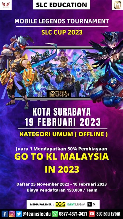 Mobile Legends Tournament Slc Cup 2023 · Eventsurabaya