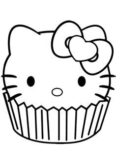 This set of black and white hello kitty birthday coloring. A Delicious Cupcake Coloring Pages - Cookie Coloring Pages ...