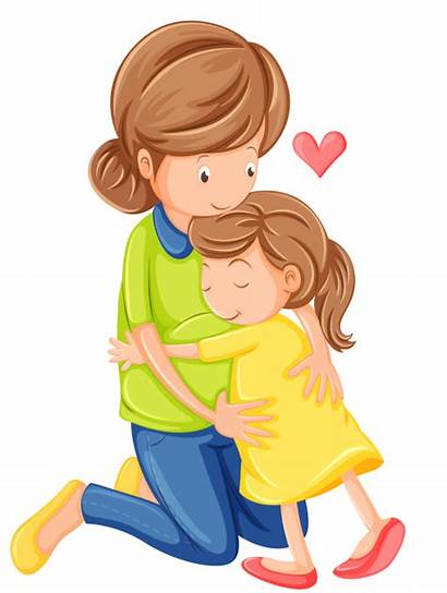 Clipart Mother Daughters Cartoon Daughter Father Morning