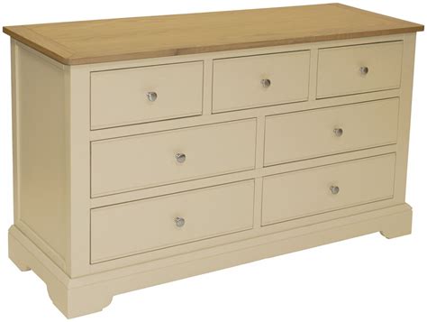 3 Over 4 Wide Chest Of Drawers Cobblestone Gyd And Daughter Ltd