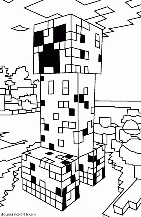 Imagenes De Minecraft Para Colorear Y Armar Páginas Imprimibles