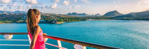 Cruise Ship Tourist Woman Caribbean Travel Vacation Banner Panoramic