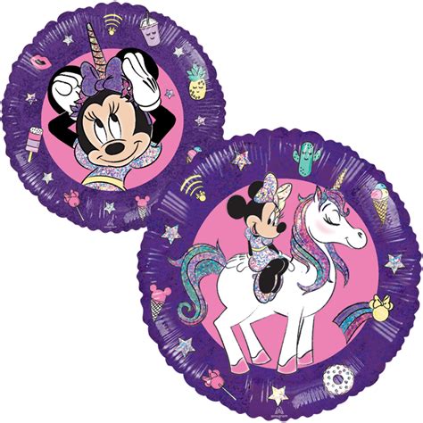 Minnie Unicorn Icons 18 Pulgadas Globo Metálico Holográfico Mayoreo Y