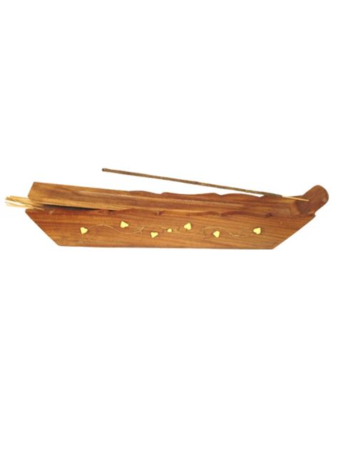 Handcrafted incense holder with an elegant and modern style. Ash Catcher Wooden Box Boat Incense Burner - Cheap Smoke ...