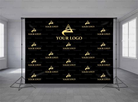 Custom Logo Step And Repeat Trade Show Background Backdrop Etsy