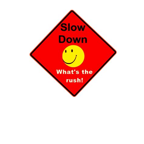 Slow Down Red Sign Free Svg