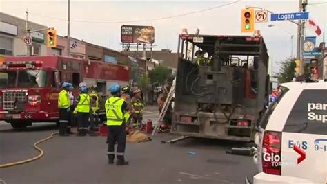 man suffers critical injuries after being severely burned in hot tar spill from truck toronto